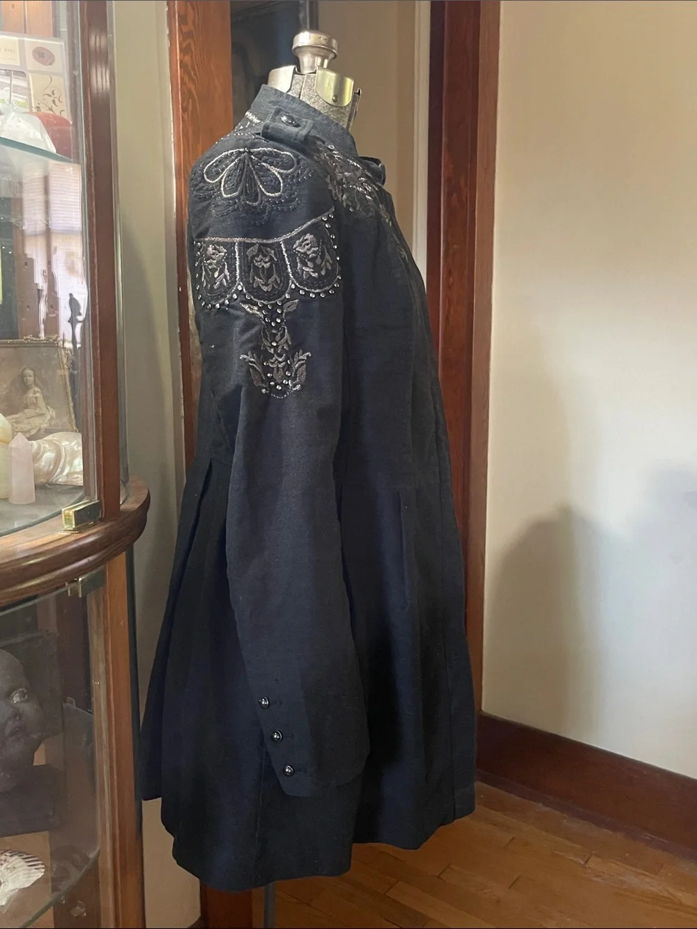 Women's Embroidered Black cottage core, Fits more like a size 10 in arms
